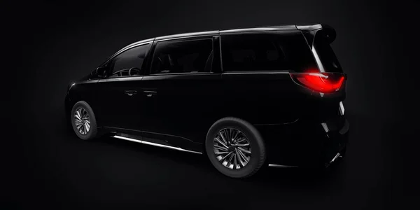 Carro Preto Cidade Família Minivan Carro Negócios Premium Ilustração — Fotografia de Stock