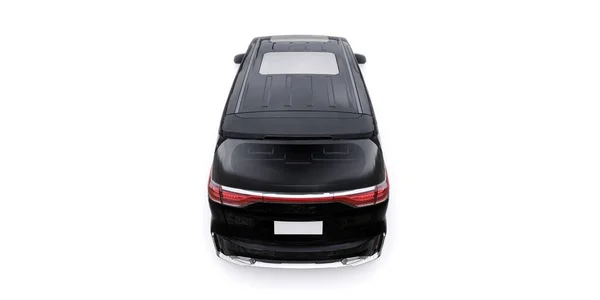 미니밴 Black Minivan 가족용 자동차 비즈니스카 — 스톡 사진