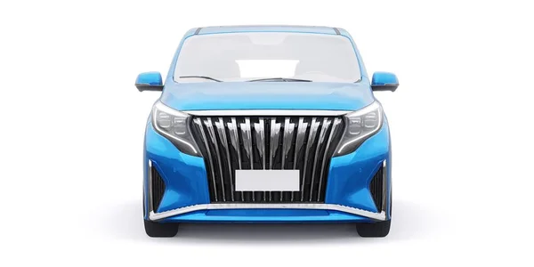 Samochód Rodzinny Blue Minivan Samochód Klasy Premium Ilustracja — Zdjęcie stockowe