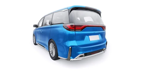 Blue Minivan Family City Car Premium Business Car Illustration — Stock Photo, Image