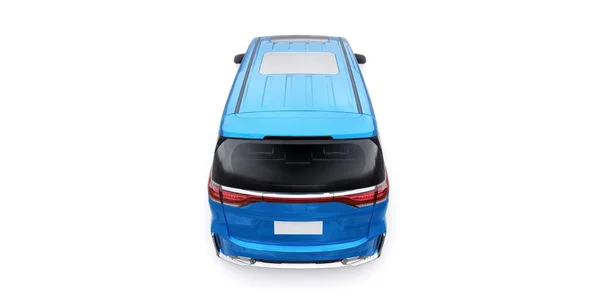 Blue Minivan Családi Autó Prémium Üzleti Autó Illusztráció — Stock Fotó