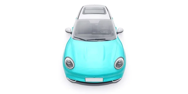 かわいい電動ハッチバック車です 3Dイラスト — ストック写真