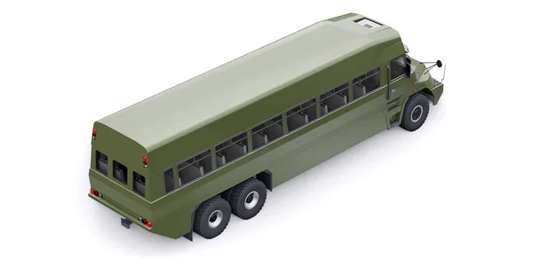 Military Army Bus Transporting Infantry Illustration — Stock Photo, Image