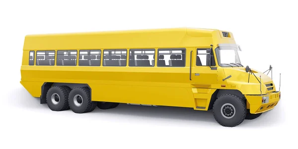 Σχολείο Κίτρινο Λεωφορείο Για Μεταφορά Μαθητές Στο Σχολείο Απεικόνιση — Φωτογραφία Αρχείου