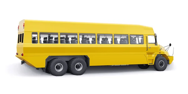 Bus Scolaire Jaune Pour Transporter Les Écoliers École Illustration — Photo