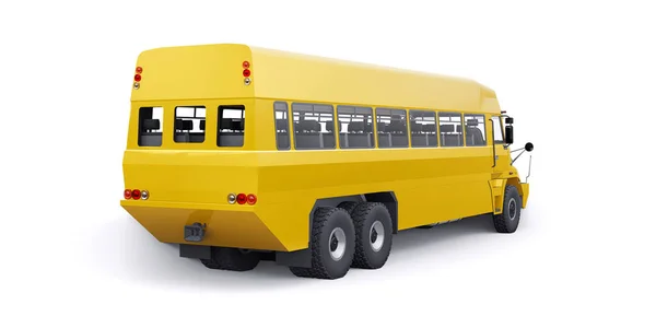 Escola Ônibus Amarelo Para Transportar Crianças Idade Escolar Para Escola — Fotografia de Stock