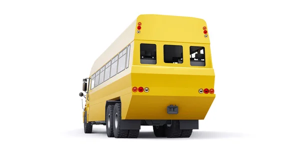 Escola Ônibus Amarelo Para Transportar Crianças Idade Escolar Para Escola — Fotografia de Stock