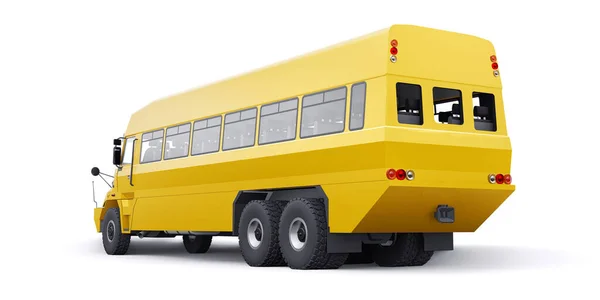 Školní Žlutý Autobus Pro Školáky Školy Ilustrace — Stock fotografie