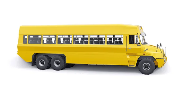 Escola Ônibus Amarelo Para Transportar Crianças Idade Escolar Para Escola — Fotografia de Stock