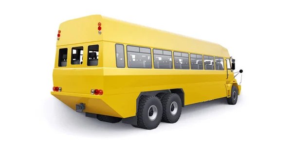 Bus Scolaire Jaune Pour Transporter Les Écoliers École Illustration — Photo