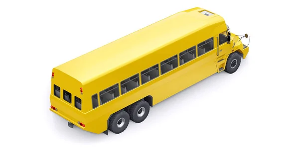 Bus Scolaire Jaune Pour Transporter Les Écoliers École Illustration — Photo