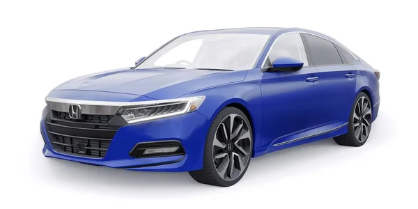 Tula Russia Gennaio 2022 Honda Accord 2020 Berlina Ibrida Blu — Foto Stock