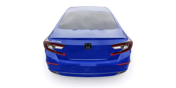 Tula Rosja Stycznia 2022 Honda Accord 2020 Niebieski Duży Hybrydowy — Zdjęcie stockowe
