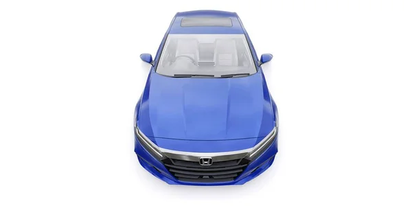 俄罗斯 2022年1月30日 Honda Accord 2020 Blue Large Hybrid Business Sedan — 图库照片