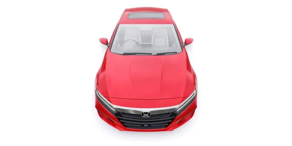 Тула Россия Января 2022 Honda Accord 2020 Красный Большой Гибридный — стоковое фото