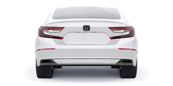 Tula Rosja Stycznia 2022 Honda Accord 2020 Biały Duży Hybrydowy — Zdjęcie stockowe