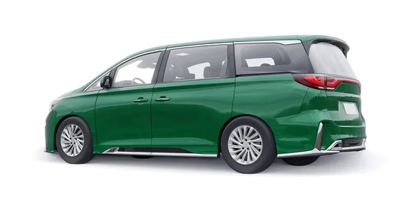 Zielony Samochód Rodzinny Minivan Samochód Klasy Premium Ilustracja — Zdjęcie stockowe