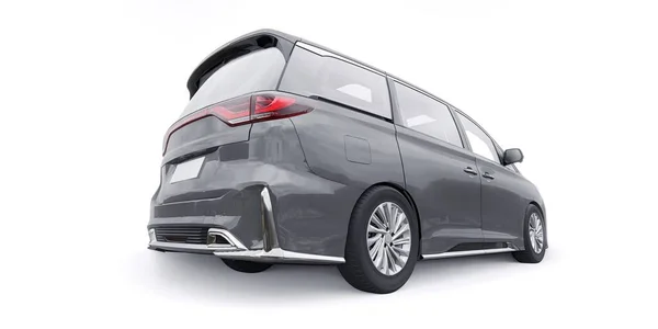 Voiture Ville Familiale Grey Minivan Voiture Affaires Premium Illustration — Photo