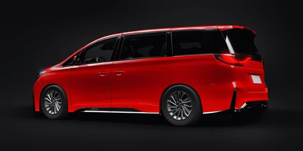 Red Minivan Carro Cidade Família Carro Negócios Premium Ilustração — Fotografia de Stock