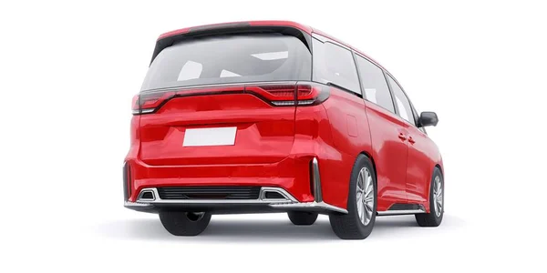 Una City Car Familiare Red Minivan Premium Business Car Illustrazione — Foto Stock