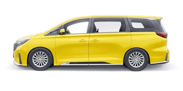 Carro Cidade Família Minivan Amarelo Carro Negócios Premium Ilustração — Fotografia de Stock