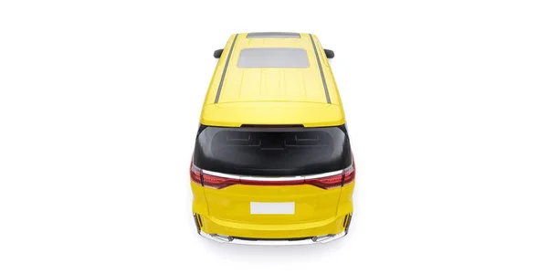 Minivan Giallo City Car Famiglia Premium Business Car Illustrazione — Foto Stock