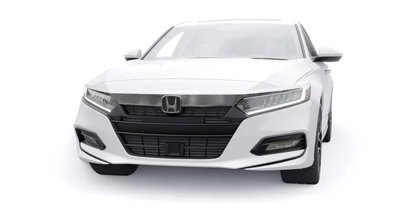 Tula Rússia Janeiro 2022 Honda Accord 2020 Branco Sedan Grande — Fotografia de Stock