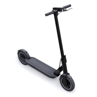Eğlence ve şehir gezileri için elektrik katlama scooter 'ı 3 boyutlu illüstrasyon.