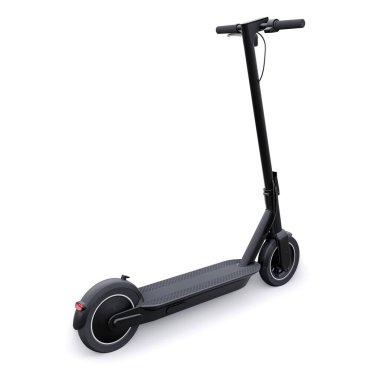 Eğlence ve şehir gezileri için elektrik katlama scooter 'ı 3 boyutlu illüstrasyon.