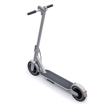 Eğlence ve şehir gezileri için elektrik katlama scooter 'ı 3 boyutlu illüstrasyon.