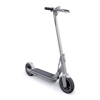 Eğlence ve şehir gezileri için elektrik katlama scooter 'ı 3 boyutlu illüstrasyon.