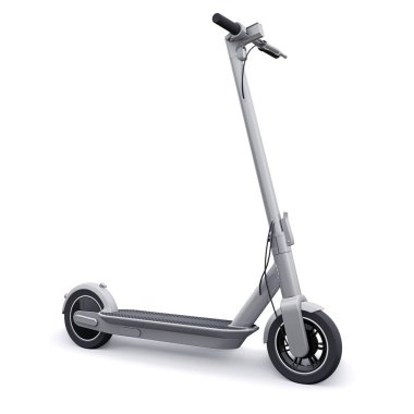 Eğlence ve şehir gezileri için elektrik katlama scooter 'ı 3 boyutlu illüstrasyon.