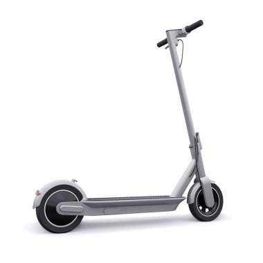 Eğlence ve şehir gezileri için elektrik katlama scooter 'ı 3 boyutlu illüstrasyon.