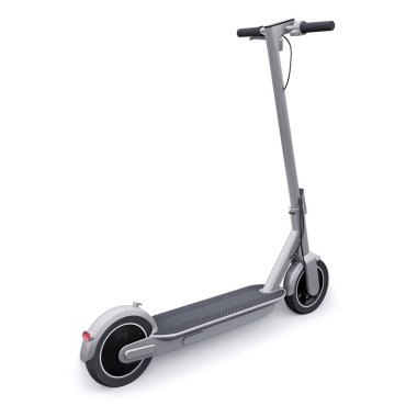 Eğlence ve şehir gezileri için elektrik katlama scooter 'ı 3 boyutlu illüstrasyon.