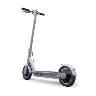 Eğlence ve şehir gezileri için elektrik katlama scooter 'ı 3 boyutlu illüstrasyon.