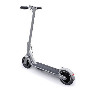 Eğlence ve şehir gezileri için elektrik katlama scooter 'ı 3 boyutlu illüstrasyon.