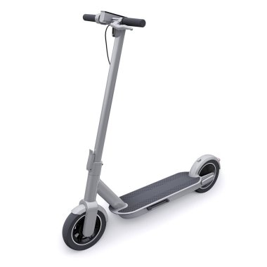 Eğlence ve şehir gezileri için elektrik katlama scooter 'ı 3 boyutlu illüstrasyon.