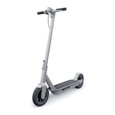 Eğlence ve şehir gezileri için elektrik katlama scooter 'ı 3 boyutlu illüstrasyon.