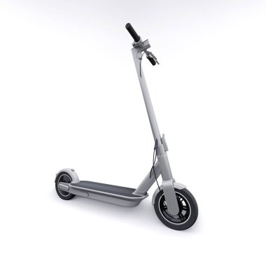 Eğlence ve şehir gezileri için elektrik katlama scooter 'ı 3 boyutlu illüstrasyon.