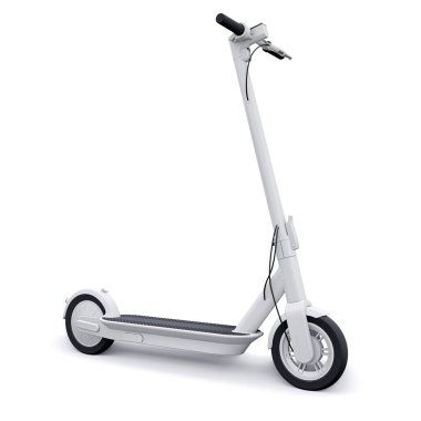 Eğlence ve şehir gezileri için elektrik katlama scooter 'ı 3 boyutlu illüstrasyon.