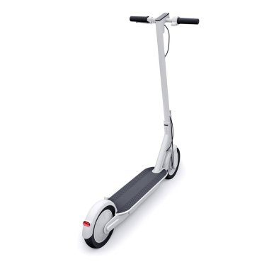Eğlence ve şehir gezileri için elektrik katlama scooter 'ı 3 boyutlu illüstrasyon.