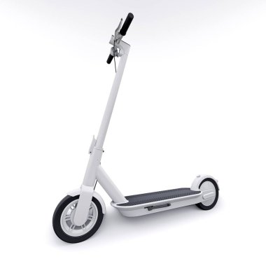 Eğlence ve şehir gezileri için elektrik katlama scooter 'ı 3 boyutlu illüstrasyon.