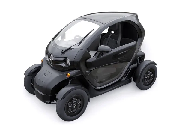 Tula Rosja Stycznia 2022 Renault Twizy 2015 Czarny Super Kompaktowy — Zdjęcie stockowe