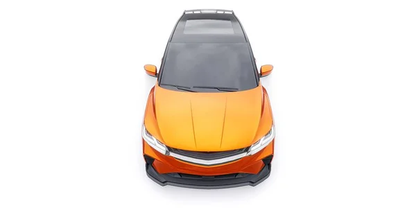 Suv Mobil Sport Kompak Oranye Ilustrasi Render — Stok Foto