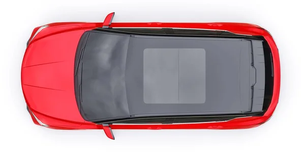 Esportes Vermelhos Suv Carro Compacto Renderizar Ilustração — Fotografia de Stock