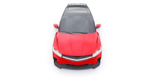 红色跑车Suv 3D渲染说明 — 图库照片