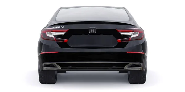 Тула Росія Січня 2022 Honda Accord 2020 Чорний Великий Гібридний — стокове фото