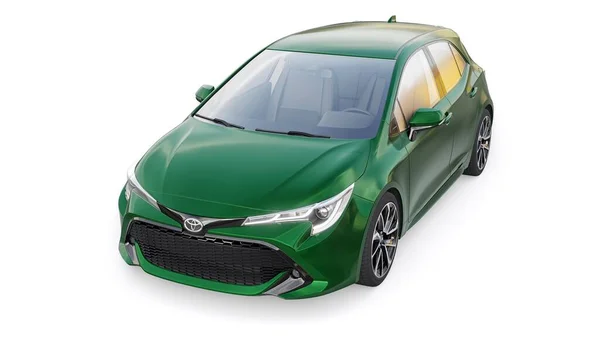 Тула Росія Лютого 2022 Року Toyota Auris 2019 Зелений Компактний — стокове фото