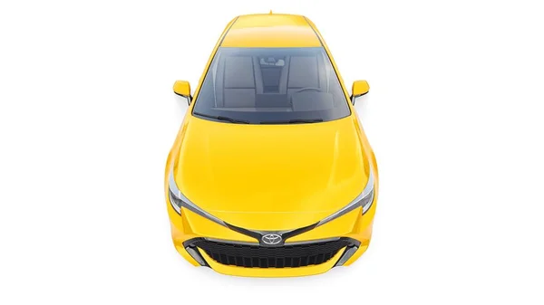 Tula Rússia Fevereiro 2022 Toyota Auris 2019 Amarelo Compacto Família — Fotografia de Stock