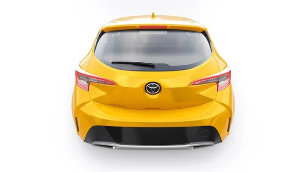Tula Rússia Fevereiro 2022 Toyota Auris 2019 Amarelo Compacto Família — Fotografia de Stock